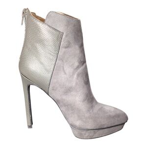 Paper Fox Gray Platform Heeled Boots with Stiletto Heel size 6